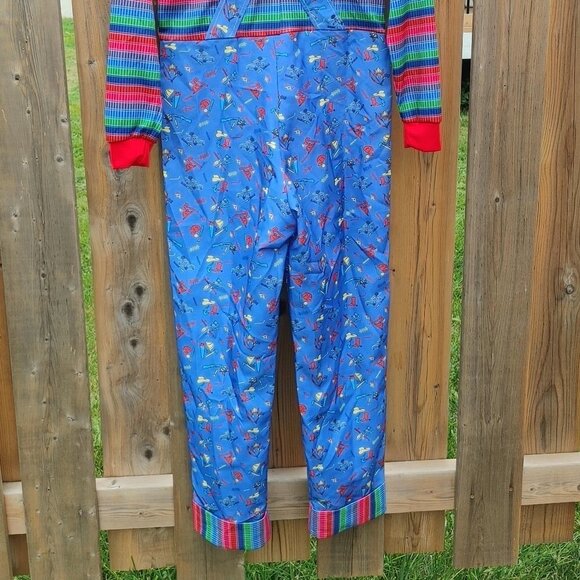 CREEPY CHUCKY Child's Play 2 Adult Costume Jumper Jumpsuit Overalls Adult XS - Picture 8 of 9